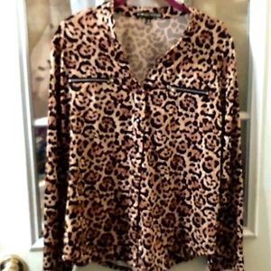 Sexy Cheetah Print Top! Like new!  Size M